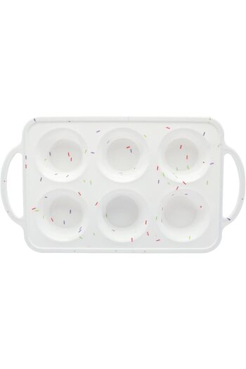 mastergold 6 Cavity Silicone Cake Mold for Baking Cake Cornbread Brownie Muffins Easy Release Use