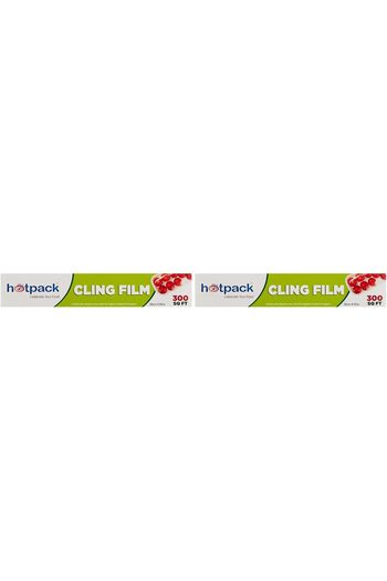 Hotpack Disposable Food Wrap (Cling Film) 300sqft Pack of 2