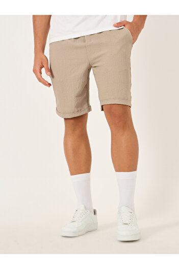 Take Two By Styli Men Solid Drawstring Waist Shorts