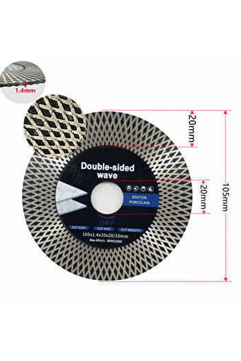 Choice 1PCS 105x20mm 105mm-115mm-125mm Super Tile Blade Turbo Porcelain Diamond Disc Cutting And Grinding f