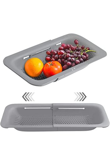 fulina Over the Sink Colander Strainer, Retractable Kitchen Sink Basket for Vegetables and Fruits, Extendab