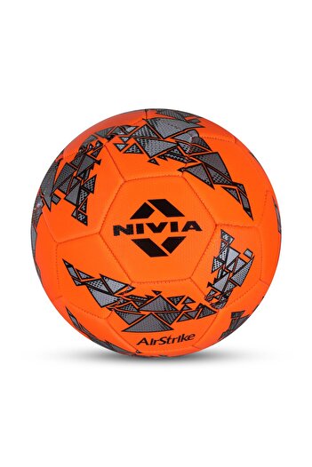 Nivia Air Strike Size 5 Football – Durable PU, Machine Stitched, Orange