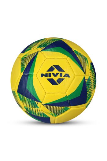 Nivia Air Strike Size 5 Football – Durable PU, Machine Stitched, Yellow