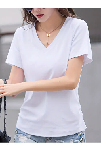 ESPİNA V-neck Short Sleeve Women's T-shirt