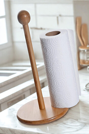 Manaferra Lux Bamboo Paper Towel Holder & Napkin Holder