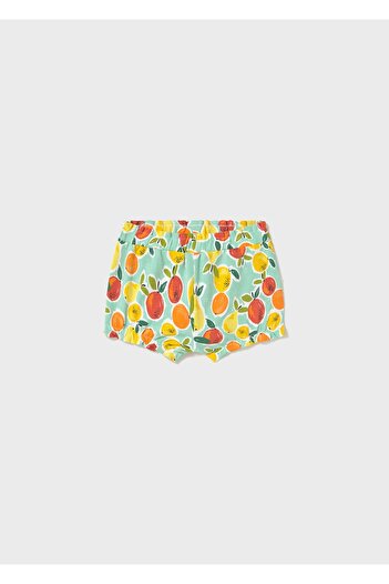 MAYORAL Baby Girl Fruit Patterned Shorts Turquoise 1228