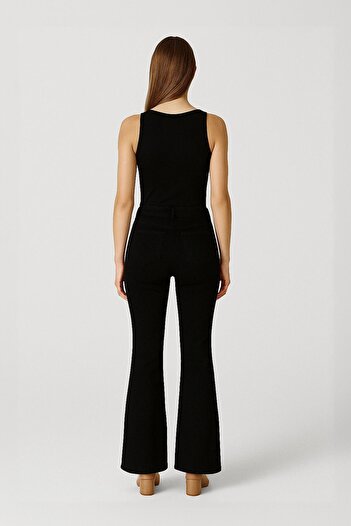 Bluewhite Women's Skinny Fit Black Stretchy Pants