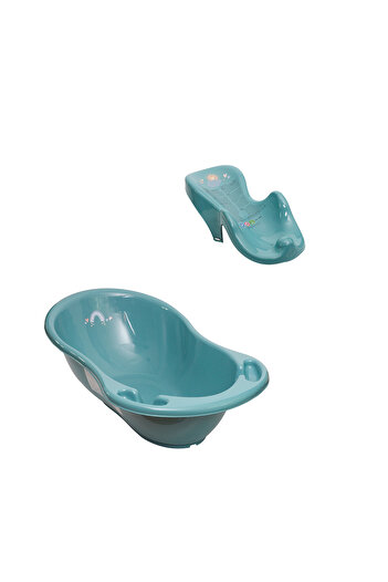 Tega Baby Children's bathtub set Meteo Turquoise 102 cm with temperature sensor + anatomical support ME bathtub