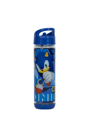 SUNCE Disney Super Sonic Plastic Water Bottle with Straw 500 ml