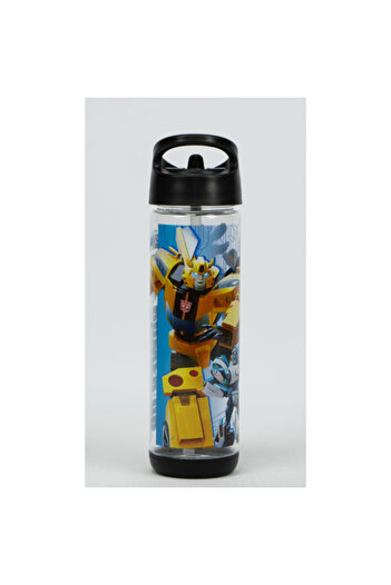 SUNCE Transformers Earthspark Plastic Water Bottle with Straw 500 ml