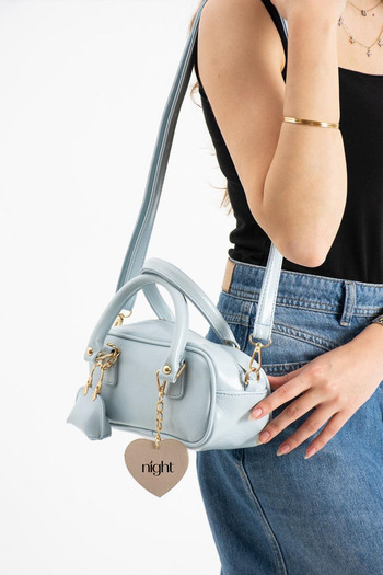 Night Geantă de mână și de umăr pentru femei Bonnie Model Baby Blue Charm Gift