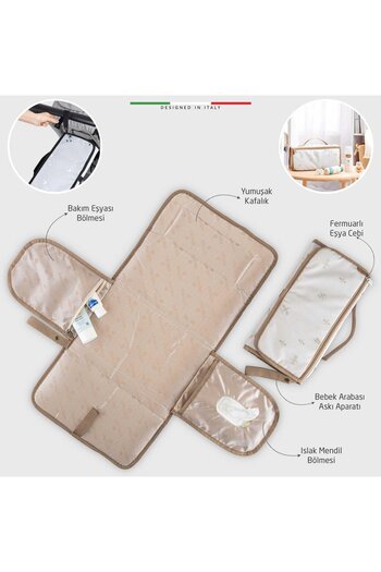 Elele Elelelife Baby Care Diaper Bag Natura Beige