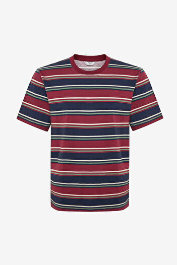Penti Burgundy Stripe Çok Renkli Pantolon Pijama Takımı