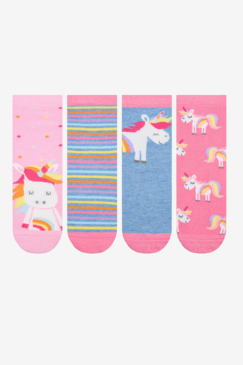 Penti Чорапи Pinky Unicorn за момиче от 4 части