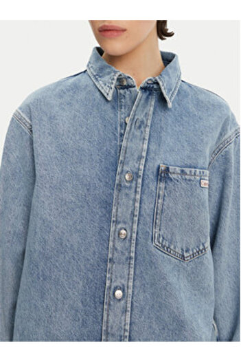 Calvin Klein Jeans Γυναικείο Τζιν Πουκάμισο J20J225516 Μπλε