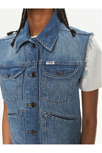 WRANGLER Women's Vest 112350356 Blue