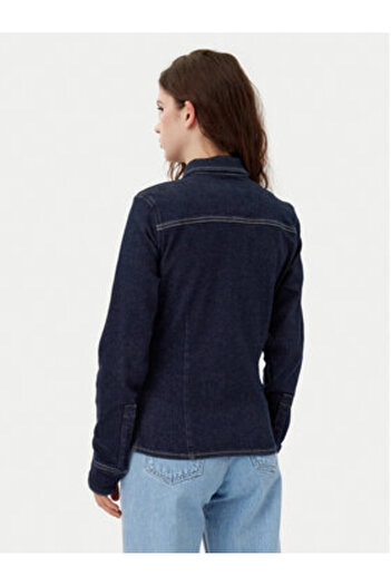 Calvin Klein Jeans Γυναικείο Τζιν Πουκάμισο J20J224539 Μπλε Σκούρο Μπλε