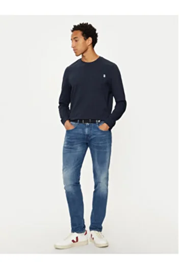 U.S. Polo Assn. Tricou cu mânecă lungă pentru bărbați US Polo Assn MUP2275-203 Bleumarin