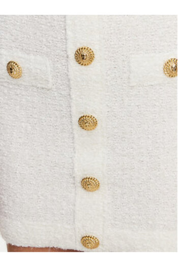 BALMAIN Women Mini Skirt DF1LB292KH10 White