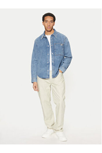 Calvin Klein Jeans Ανδρικό τζιν πουκάμισο J30J326561 Μπλε