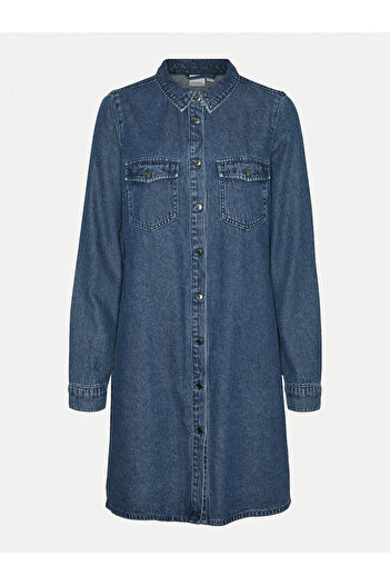 Vero Moda vero moda Rochie din denim pentru femei 10310968 Albastră