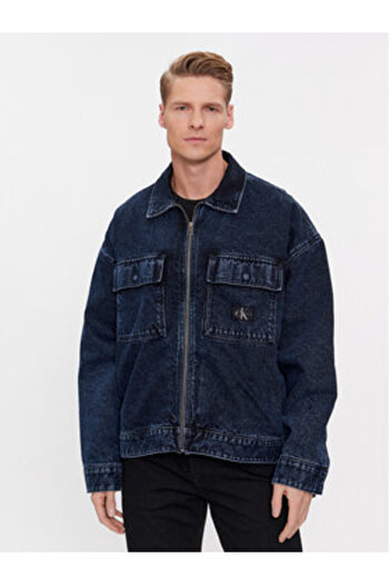 Calvin Klein Jeans Ανδρικό τζιν μπουφάν J30J324575 Μπλε σκούρο