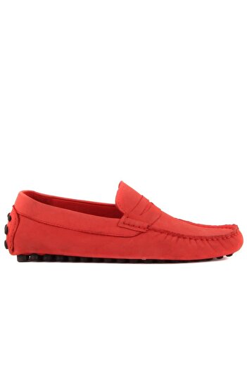 SailLakers Sail Lakers - Red Nubuck Men's Loafer Shoes