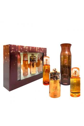 Ajmal Ajmal Shine Gift Set, Eau de Parfum 75 ml, Body Lotion 100 ml, Hair Mist 30 ml, Deodorant 200 ml
