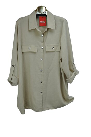 elma abone LARGE SIZE LINEN SHIRT