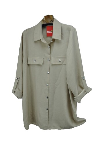 elma abone LARGE SIZE LINEN SHIRT