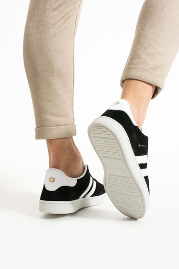 Hammer Jack 102-24155-M Leather Men's Sneakers BLACK-WHITE