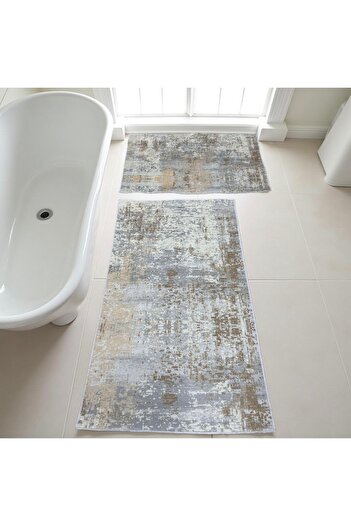 uzhanem Non-Slip Base Washable Set of 2 Bath Mat Bath Mat Toilet Set 60 X 100 / 50 X 80cm