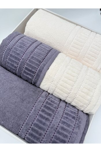 AYHANHOME 4-Piece Boxed Bath Towel Set 2 Pieces 50X90-2 Pieces 90X150
