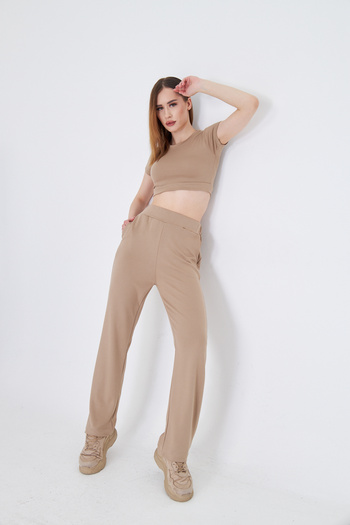 Zuzu Women's Modal Fabric Double Crop Set