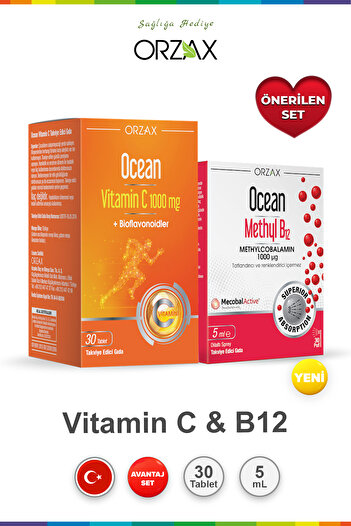 Ocean Vitamin C 30 Tablets & Ocean Methyl B12 5 ml