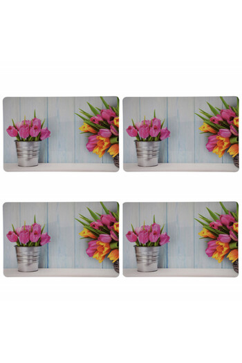 PUFO plate holder set for table service, Tulips model, 4 pieces