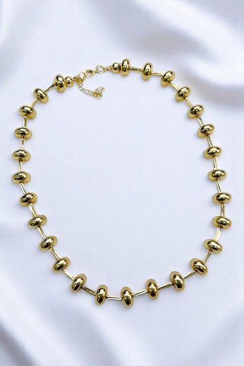 PETEK AKSESUAR Metalized Pipe Flat Ball Pendant