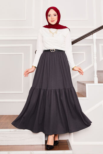 EBRUTESETTÜR Elastic Waist Gathered Hijab Skirt
