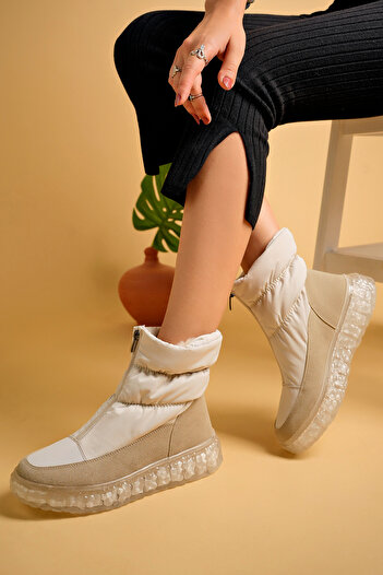 uway Water Resistant Women's Snow Boots with Fur Inside