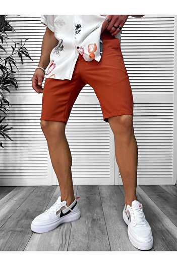 dehaine Men's casual shorts, brick, 13058