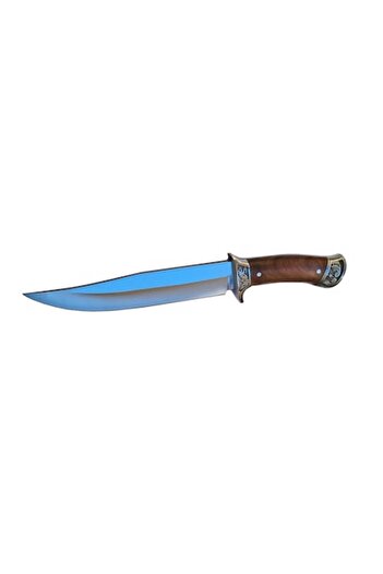 Globalport Retail Eagle Hunting Knife, 31.5 Cm, ​​Steel, Full Tang, Wood Inset Handle, Sheath Included
