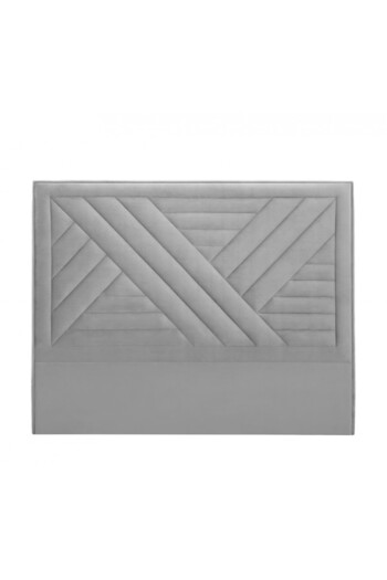 soufa dibaj H009 | Velvet headboard - Light Grey