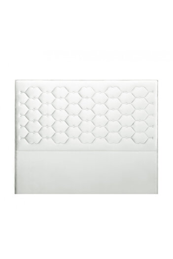 soufa dibaj H173 | Velvet headboard - White - 100x200 cm