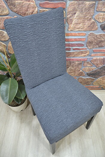 kılıfteks Straight Chair Cover, Jacquard Fabric