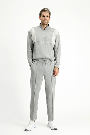 Kiğılı Regular Fit Desenli Pamuklu Sweatpant / Eşofman Altı