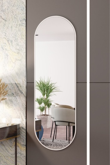 Marsah Home Oval mirror 180x60 cm White