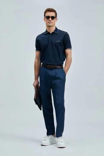 Lufian Hold Smart Men's Polo T-Shirt Navy Blue