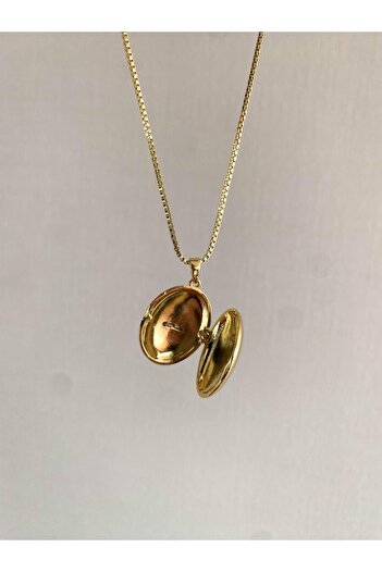 Modadiro Çelik Anka Kapaklı Kolye Gold