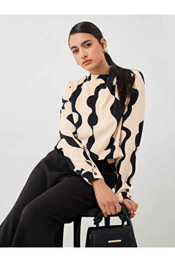 Take Two By Styli Printed Long Sleeve Regular Fit Top