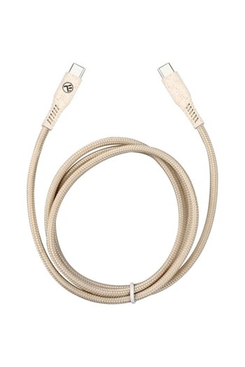 TELLUR Tellur Green Data Cable Type-C to Type-C 3A PD60W length 1 meter color Cream